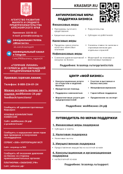 Методические рекомендации по участию субъектов малого и среднего предпринимательства в получении финансовой поддержки на цели благоустройства объектов дорожного сервиса согласно действующим в Красноярском крае механизмам поддержки».